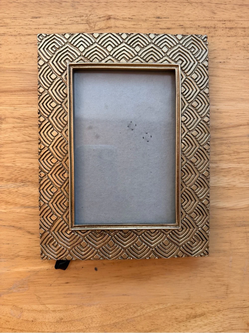 Decorative Geometric Photo Frame in Gold 4x6”